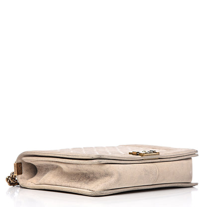 Chanel Iridescent Calfskin Quilted Large Boy Flap Beige 4 of 18