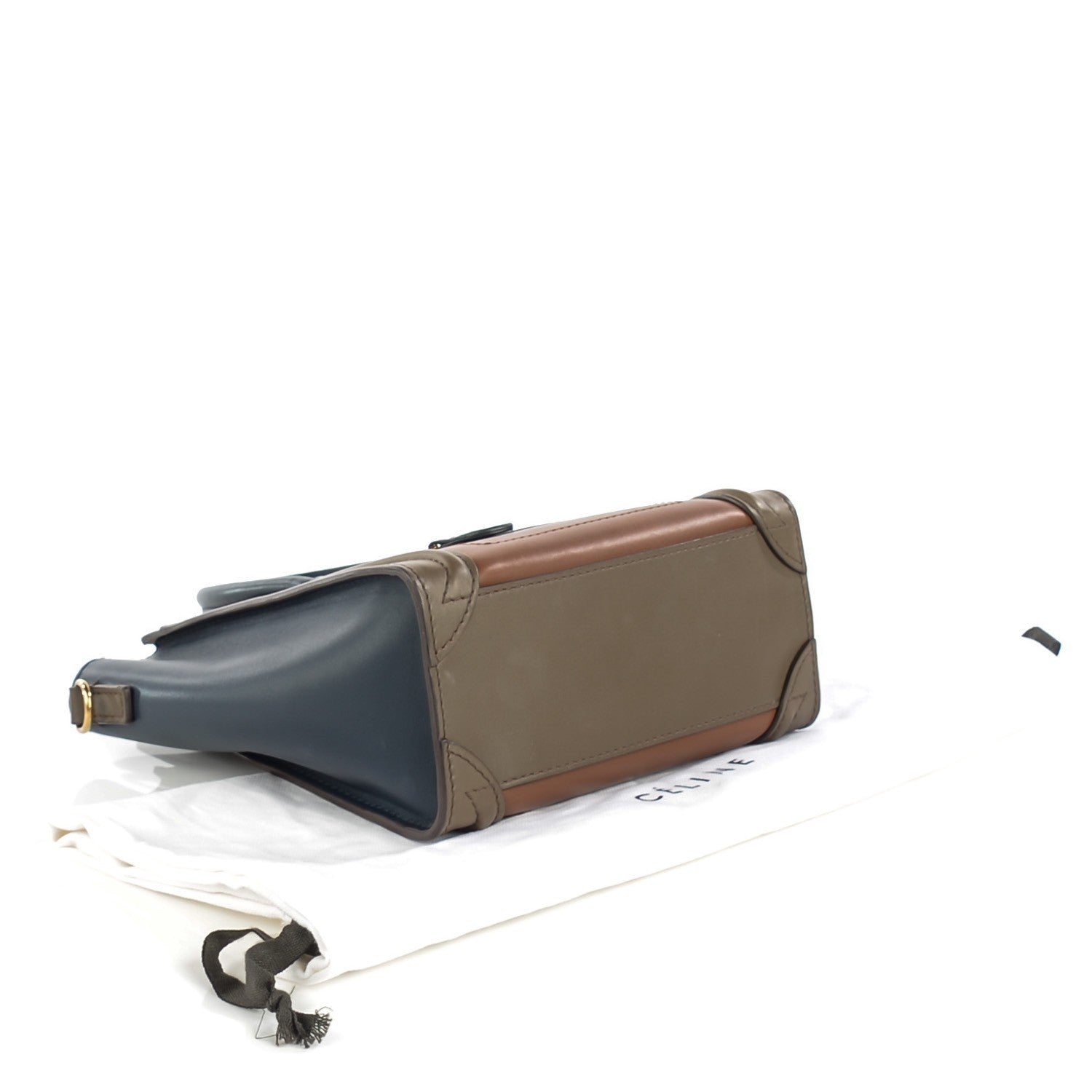 Celine Smooth Calfskin Nano Tri-Color Luggage Camel 3 of 7