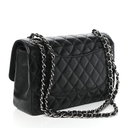 Chanel Caviar Quilted Jumbo Double Flap Black 3 of 10