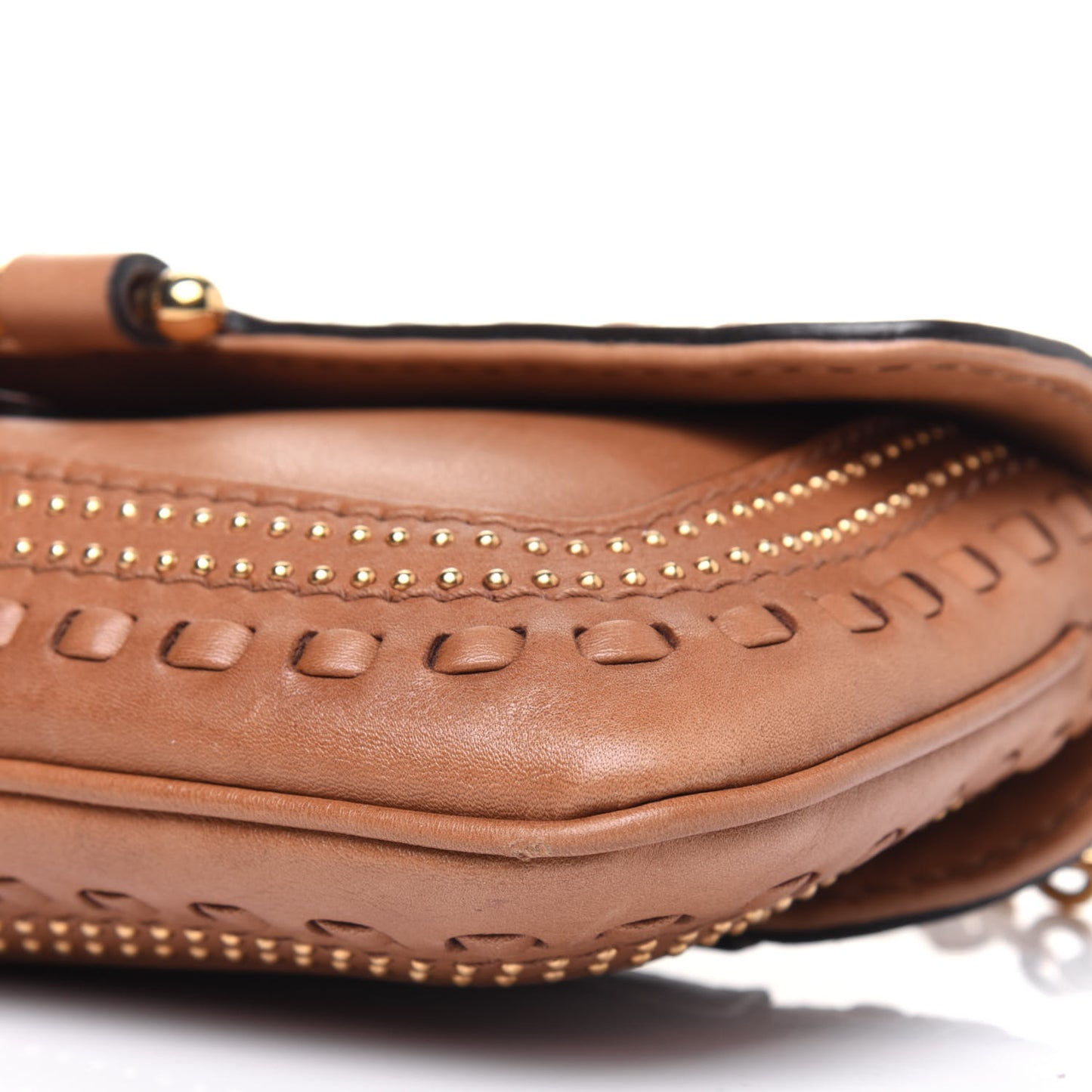 Calfskin Snaffle Bit Evening Bag Brown