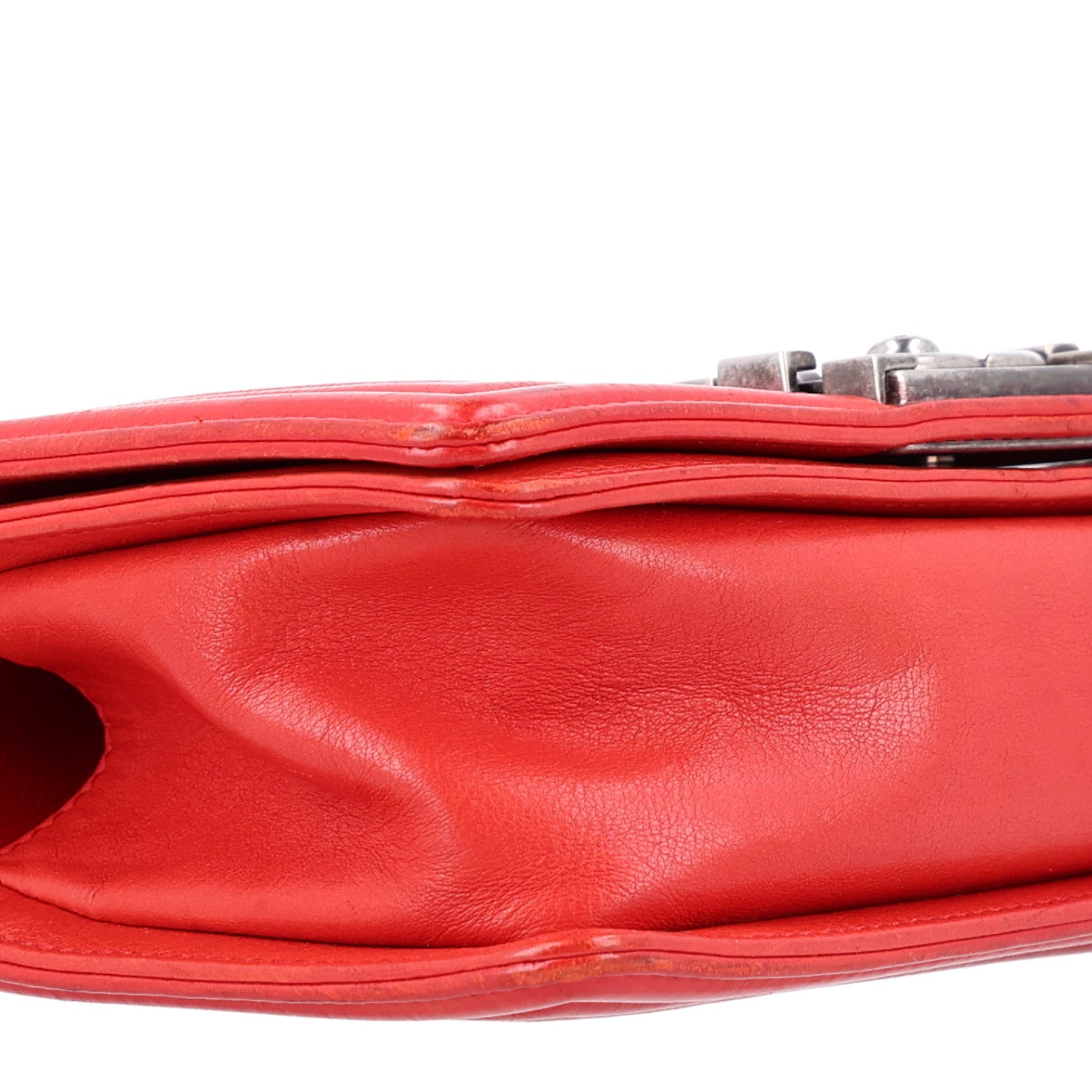 Chanel Calfskin Double Stitch Small Boy Flap Red 9 of 10