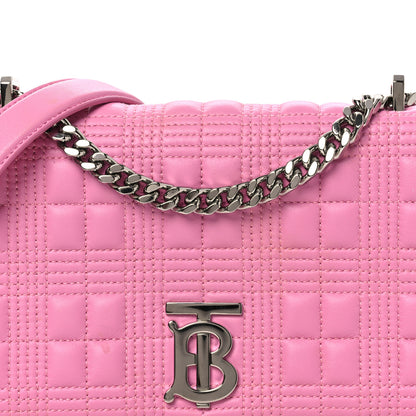 Burberry Lambskin Quilted Small Lola Bag Candy Floss 8 of 14