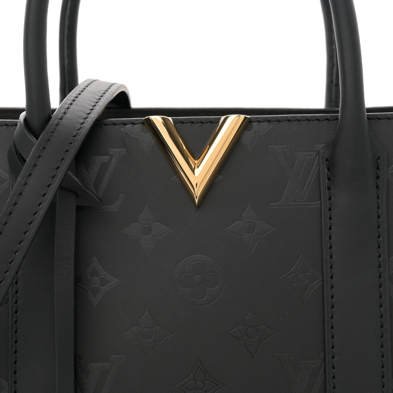 Louis Vuitton Monogram Cuir Plume Very Tote MM Black 7 of 10