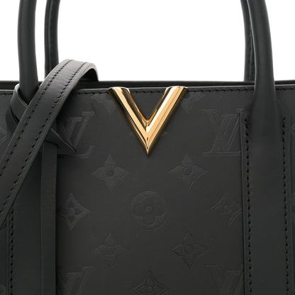 Louis Vuitton Monogram Cuir Plume Very Tote MM Black 7 of 10