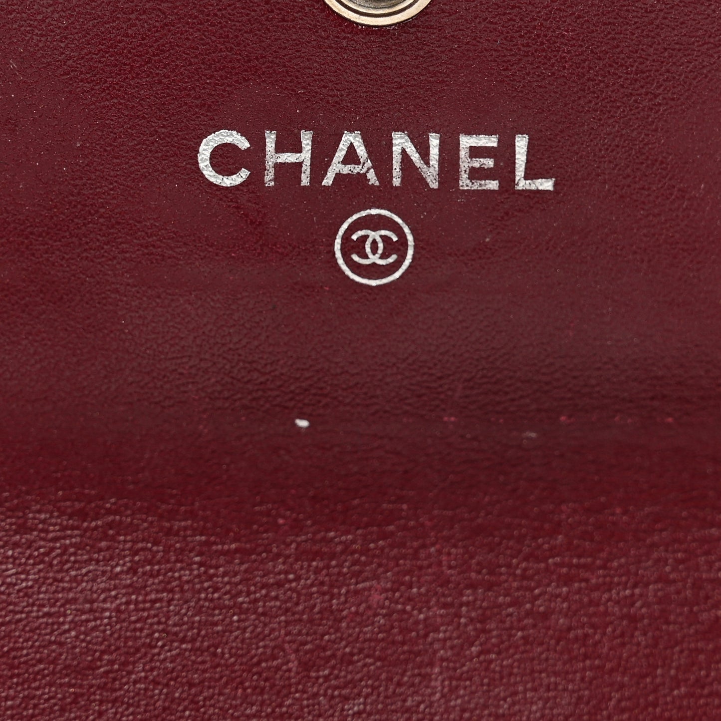 Patent Brilliant Flap Card Holder Burgundy