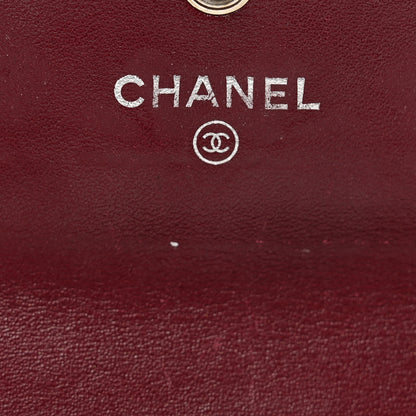 Chanel Patent Brilliant Flap Card Holder Burgundy 7 of 10