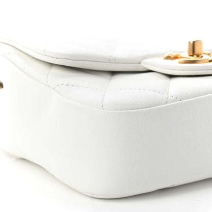 Chanel Lambskin Quilted Small In The Loop Handle Flap Bag White 8 of 9