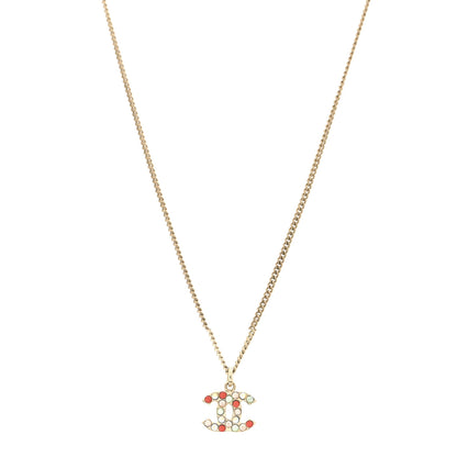 Chanel Crystal CC Necklace Gold Multicolor 1 of 5