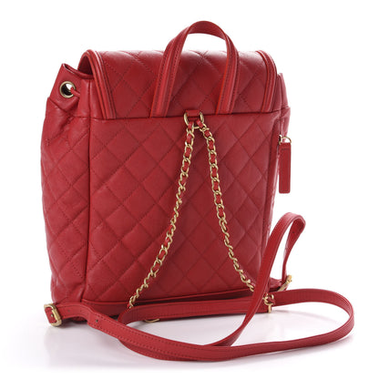 Chanel Caviar Quilted Filigree Backpack Red 2 of 9