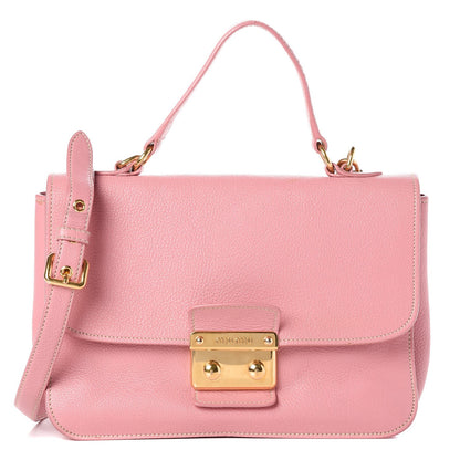 Miu Miu Goatskin Madras Shoulder Bag Rosa 1 of 11
