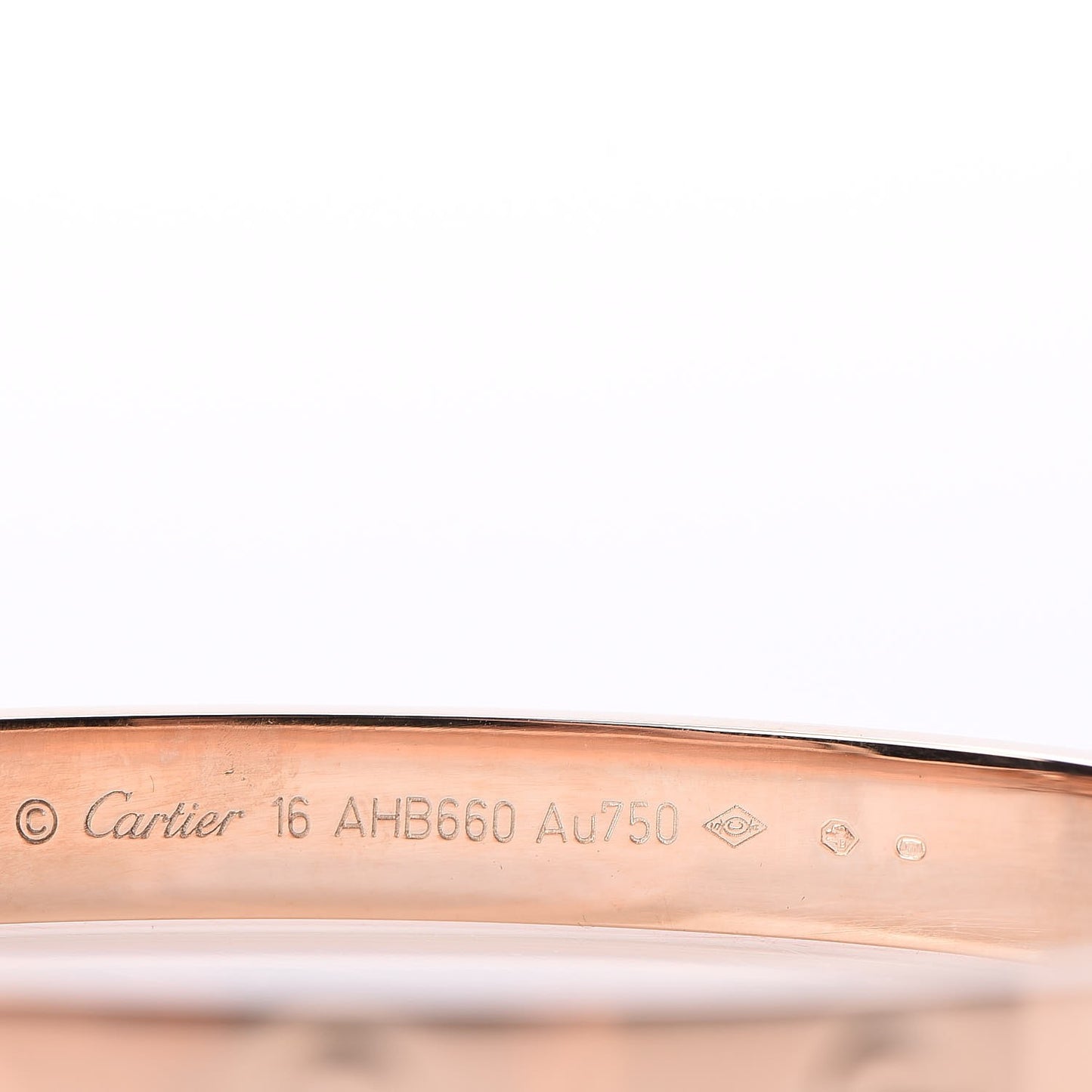 18K Pink Gold LOVE Bracelet 16