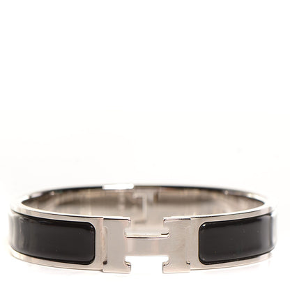 Hermes Enamel Narrow Clic H Bracelet PM Black 1 of 5