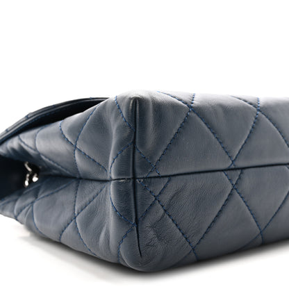 Chanel Calfskin Quilted In the Business Flap Dark Navy Blue 9 of 10