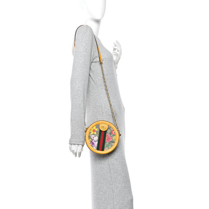 Gucci GG Supreme Monogram Flora Web Mini Ophidia Round Shoulder Bag Beige Multicolor Crop 2 of 10