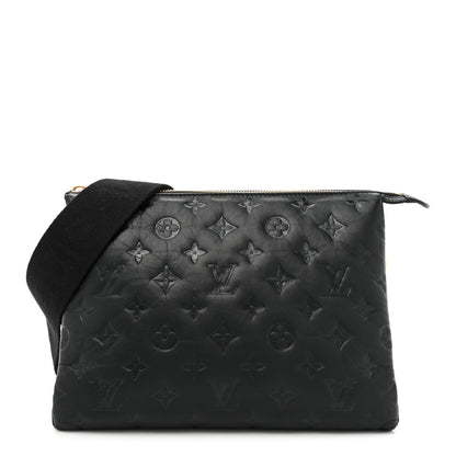 Louis Vuitton Lambskin Embossed Monogram Coussin PM Black 1 of 14