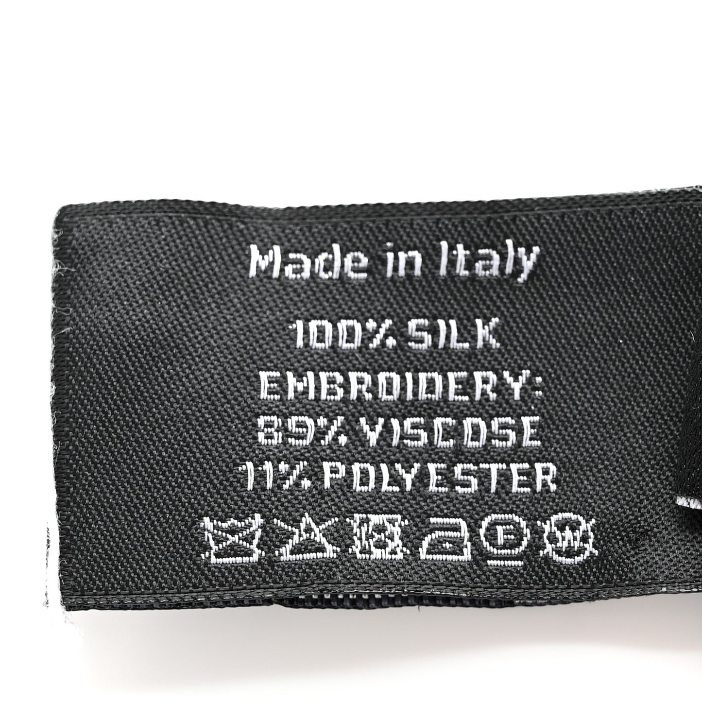 Silk CC Bow Hair Tie Black Ecru
