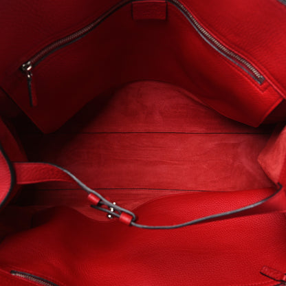 Gucci Soft Calfskin Medium Jackie Top Handle Bag Hibiscus Red 5 of 14