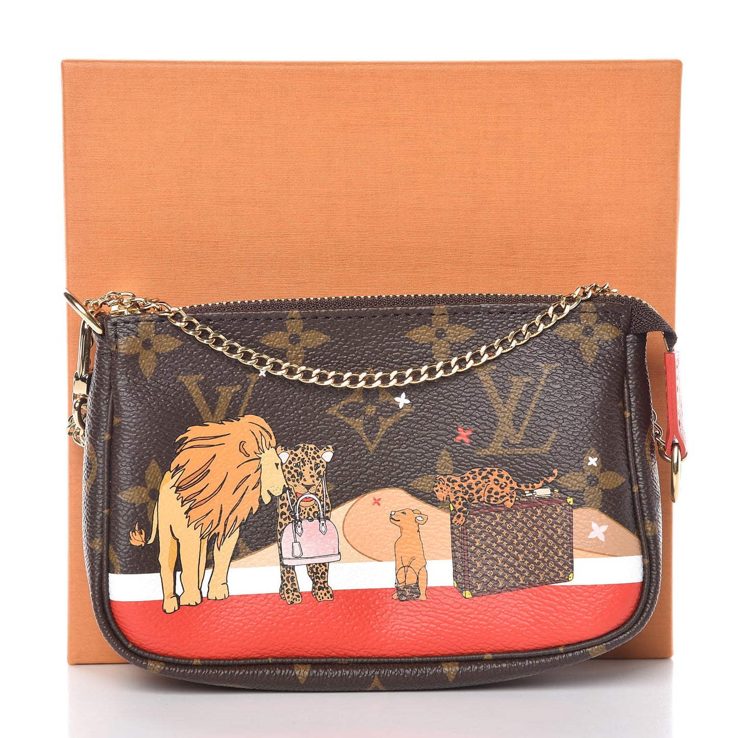 Monogram 2018 Christmas Animation Mini Cats Pochette Accessories