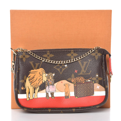 Louis Vuitton Monogram 2018 Christmas Animation Mini Cats Pochette Accessories 8 of 8