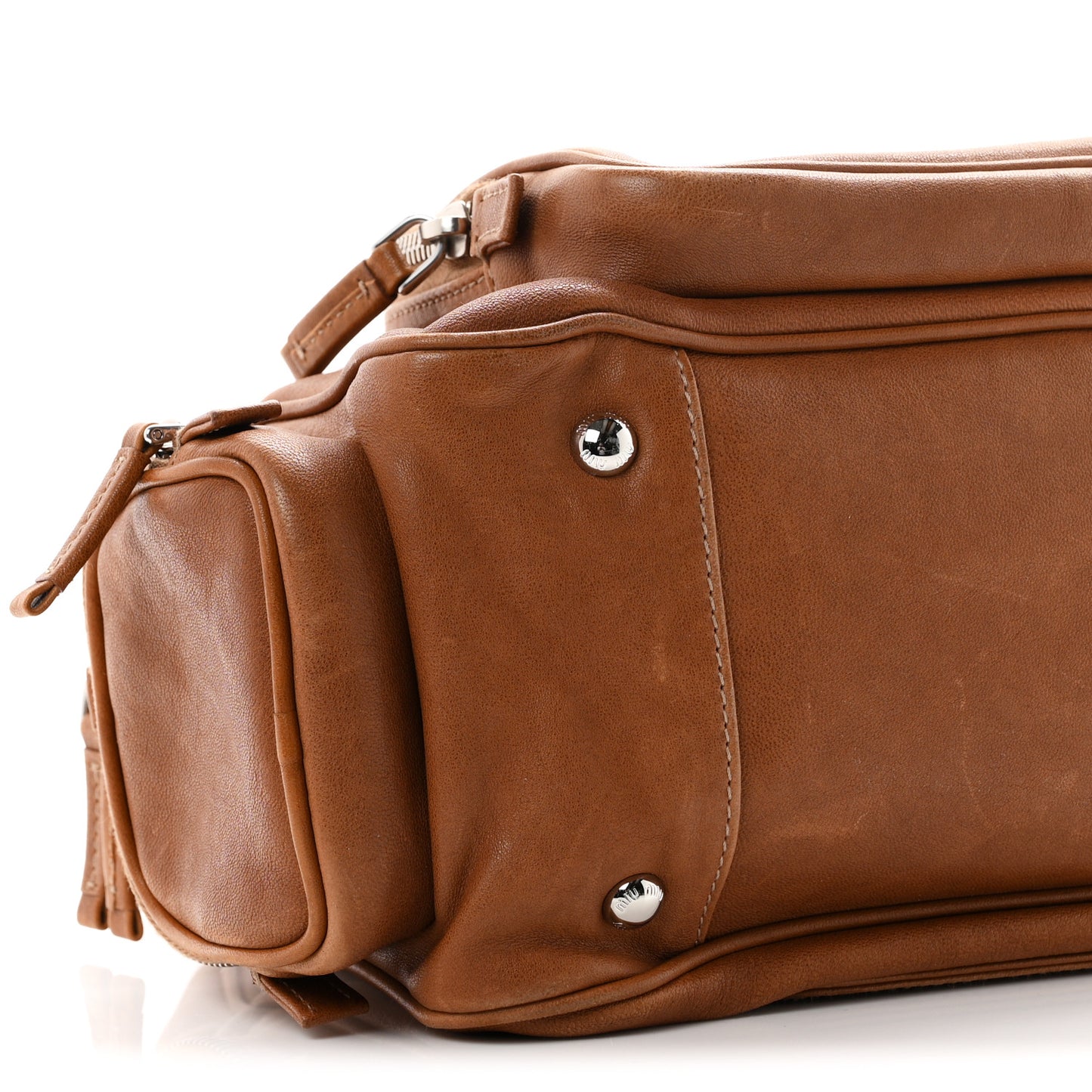Nappa Aviator Pocket Top Handle Bag  Rovere