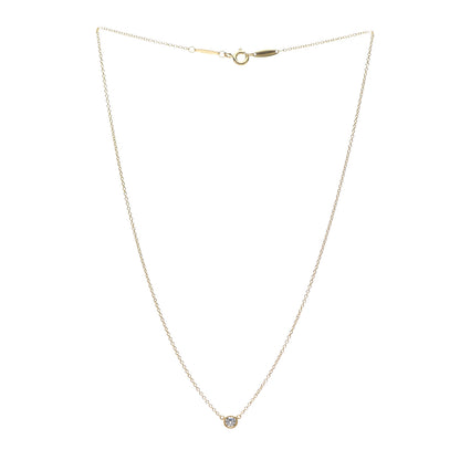 Tiffany 18K Yellow Gold Diamond .12ct Elsa Peretti Diamonds by the Yard Pendant Necklace 3 of 4