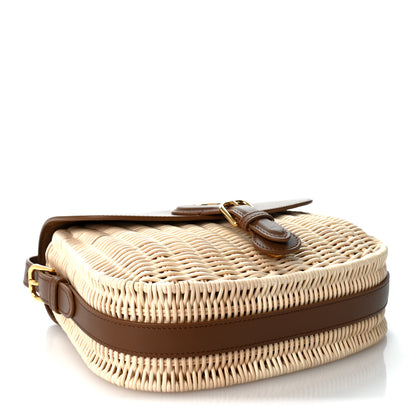 Christian Dior Wicker Calfskin Medium Bobby Flap Golden Saddle 3 of 9