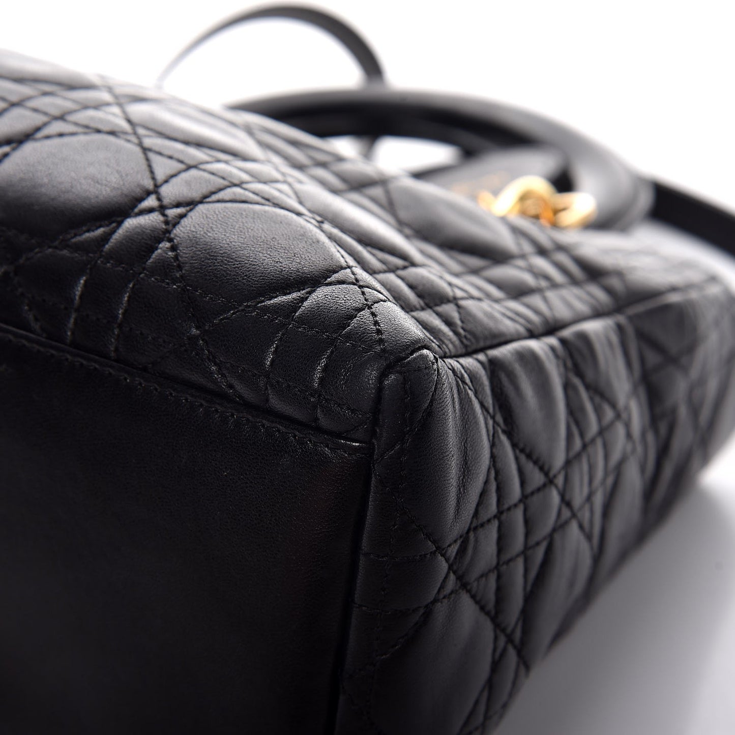 Lambskin Cannage Medium Lady Dior Black