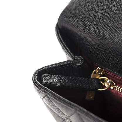 Chanel Caviar Quilted Small Coco Handle Flap Black 8 of 11