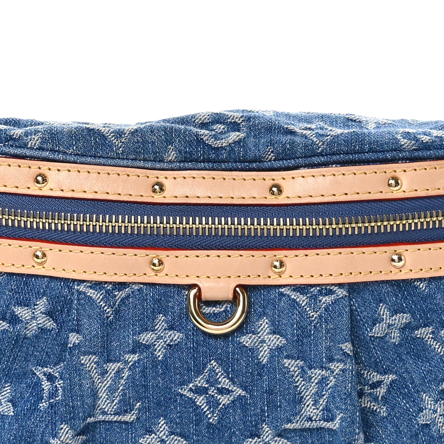 Monogram Denim High Rise Bumbag Blue