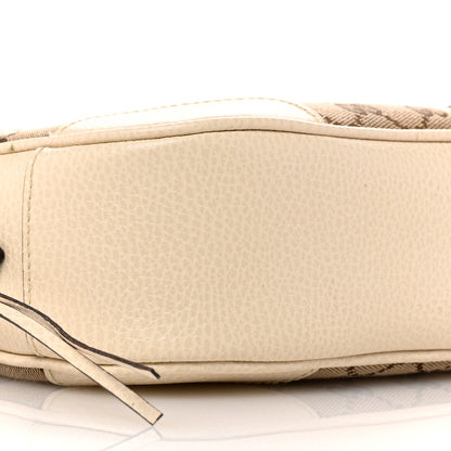 Gucci Monogram Dollar Calfskin Mini Bree Messenger Bag Beige Ebony Avoire 9 of 12