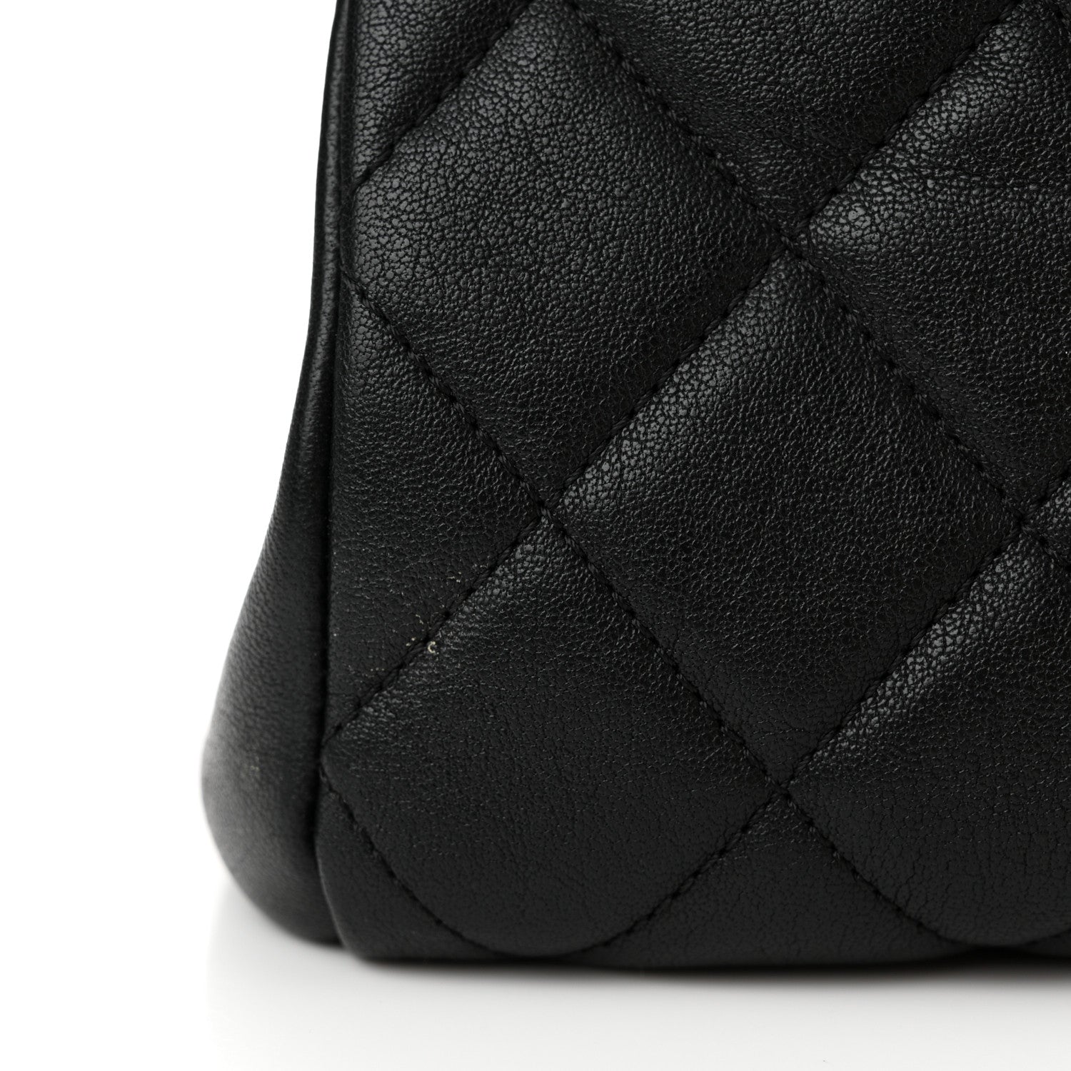 Chanel Shiny Sheepskin Quilted Small Trapezio Flap Black 13 of 15