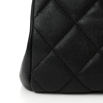 Chanel Shiny Sheepskin Quilted Small Trapezio Flap Black 13 of 15