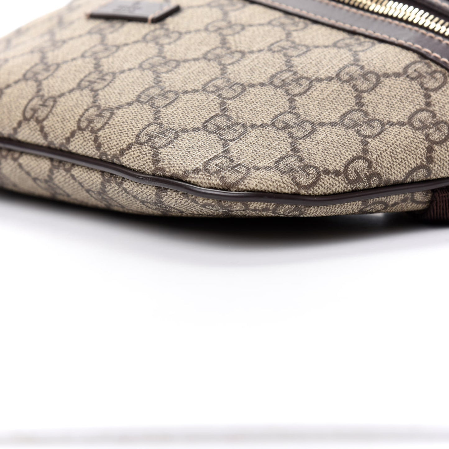 GG Supreme Monogram Belt Bag Dark Brown
