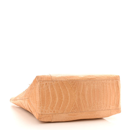 Nancy Gonzalez Crocodile Leaf Tote Beige 4 of 11