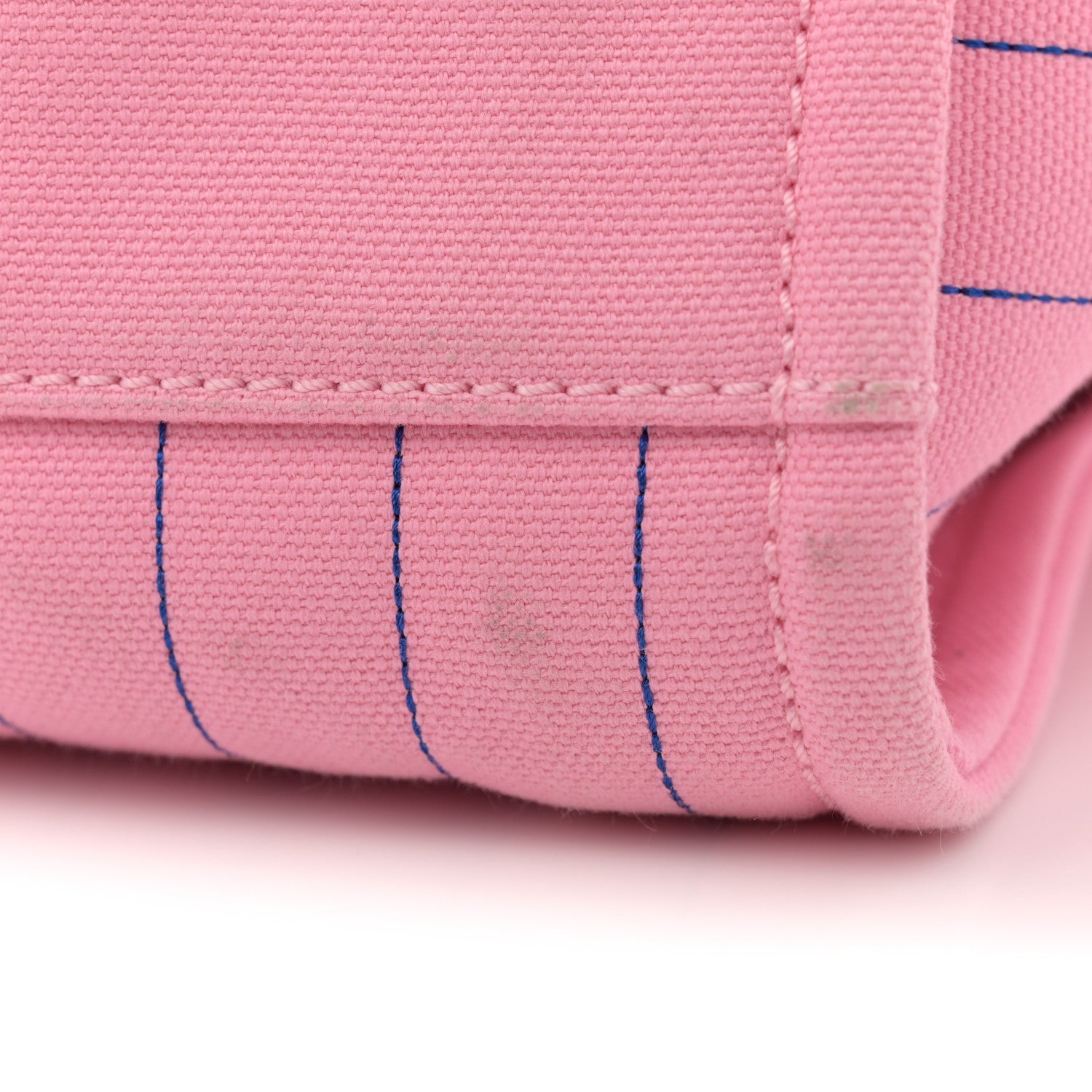 Chanel Canvas Calfskin Striped Medium Deauville Tote Pink Blue 12 of 12