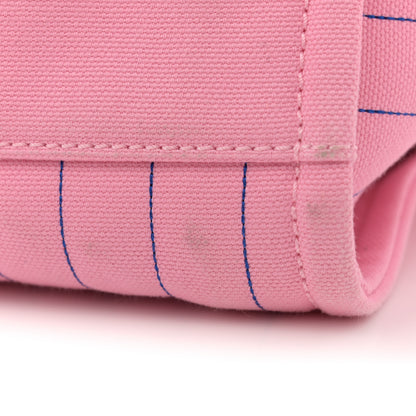 Chanel Canvas Calfskin Striped Medium Deauville Tote Pink Blue 12 of 12