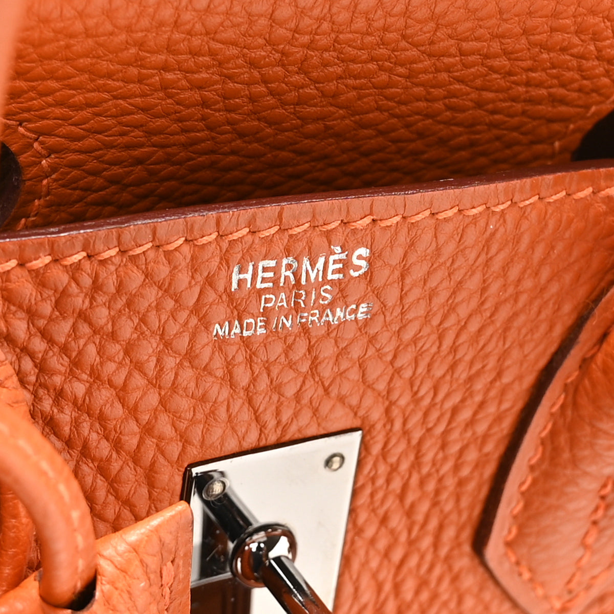 Hermes Togo Verso Birkin 25 Potiron Fauve 6 of 11