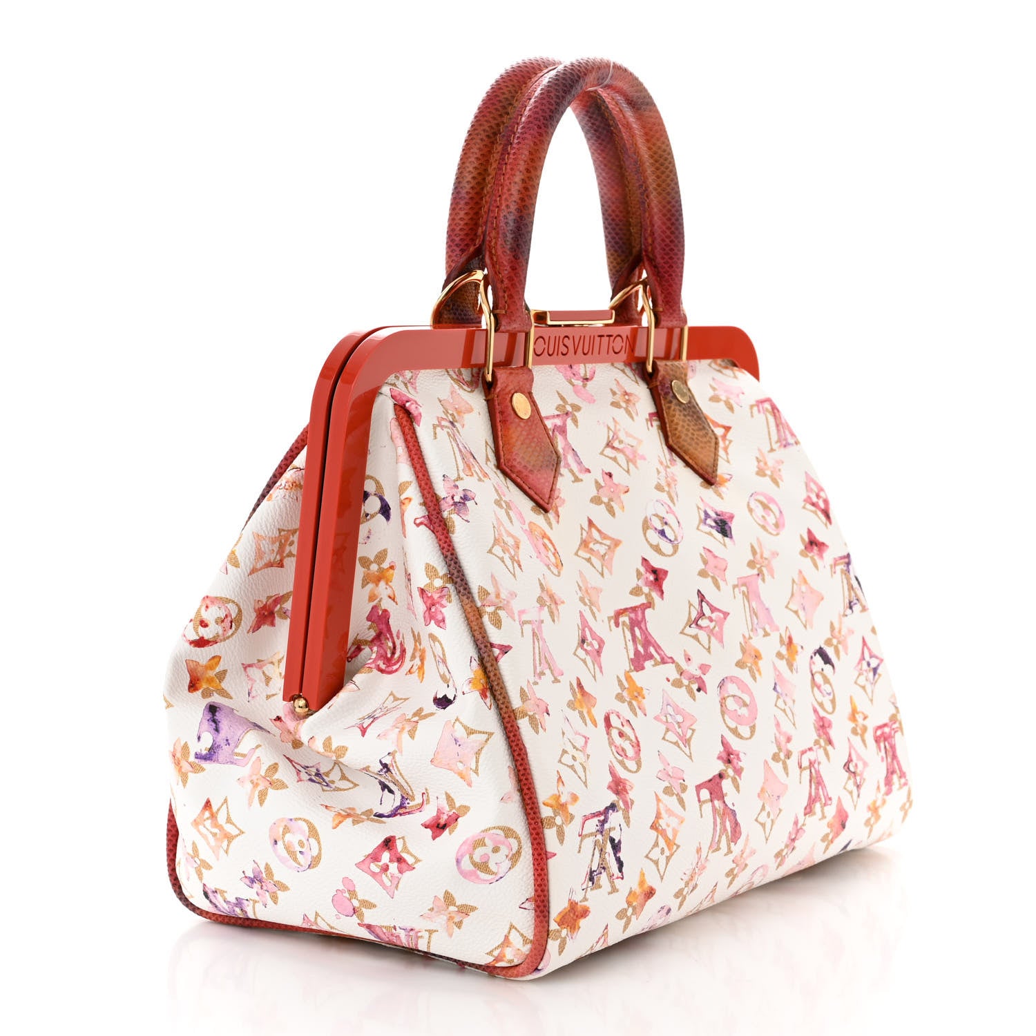 Louis Vuitton Watercolor Aquarelle Frame Speedy White 3 of 10