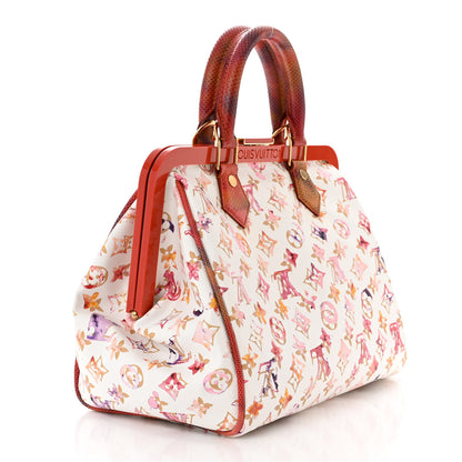 Louis Vuitton Watercolor Aquarelle Frame Speedy White 3 of 10