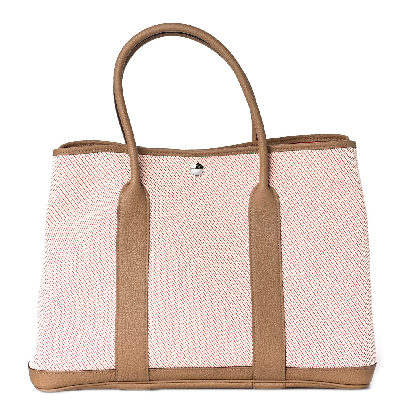 Twill H Negonda Verso Garden Party 36 MM Ecru Biscuit Rouge De Coeur