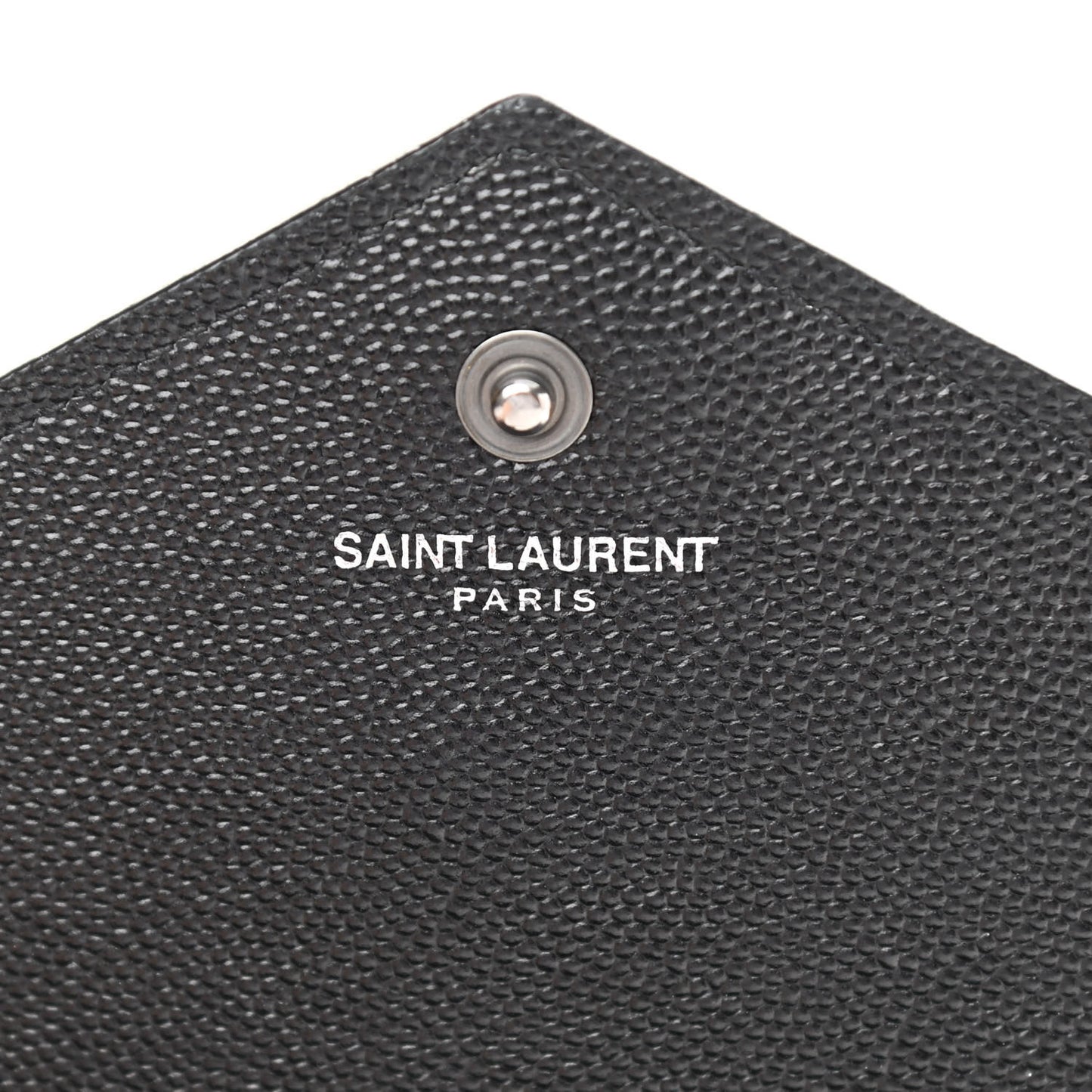 Grain De Poudre Matelasse Chevron Monogram Chain Wallet Black White