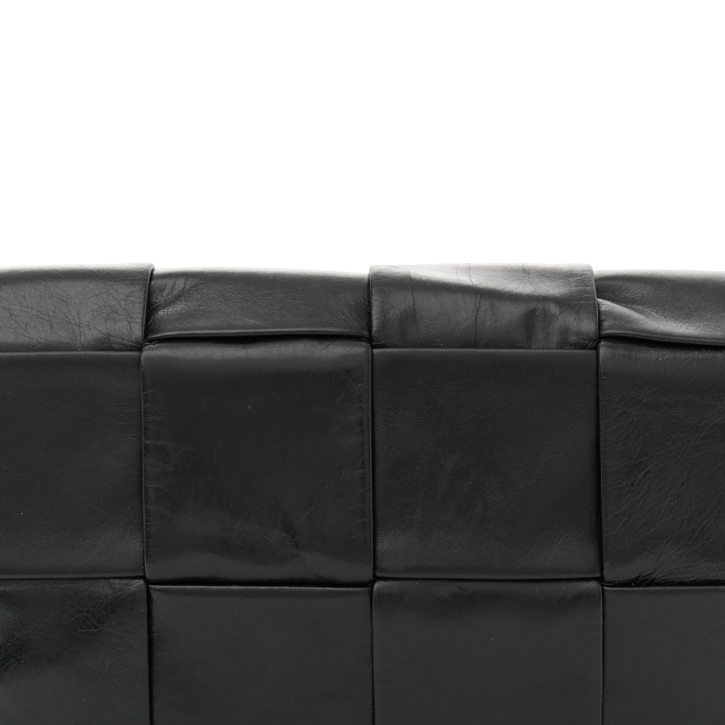Paper Calfskin Intreccio Cassette Belt Bag Black
