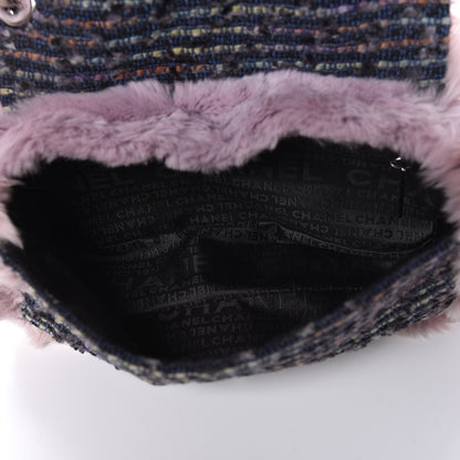 Chanel Rabbit Fur Tweed Lizard Small Fantasy Flap Lilac 5 of 10