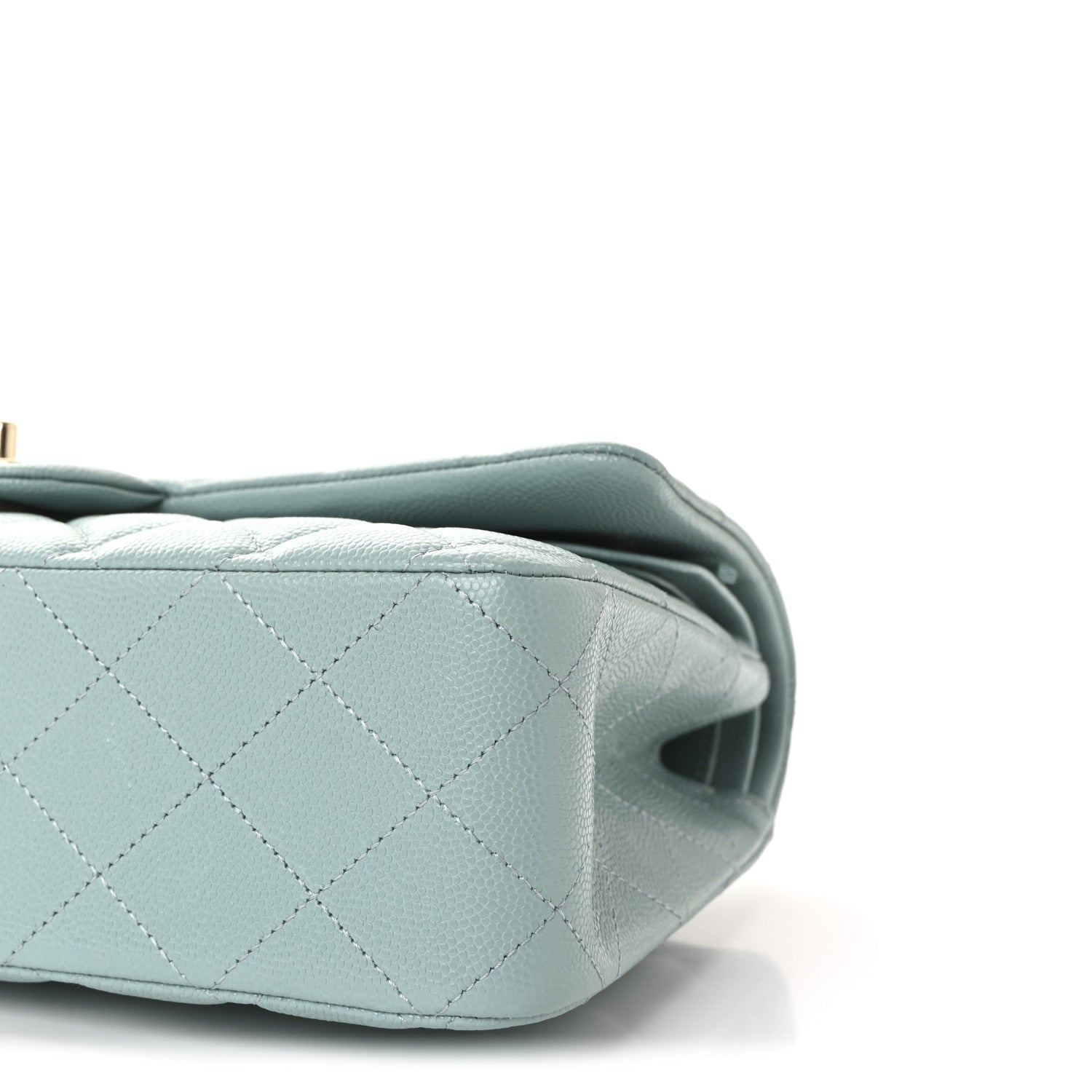 Chanel Caviar Quilted Medium Double Flap Light Blue 10 of 10