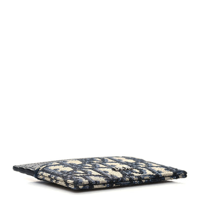 Christian Dior Grained Calfskin Oblique Card Holder Black 4 of 8