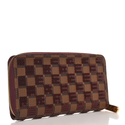 Louis Vuitton Damier Paillettes Zippy Wallet Red 3 of 7