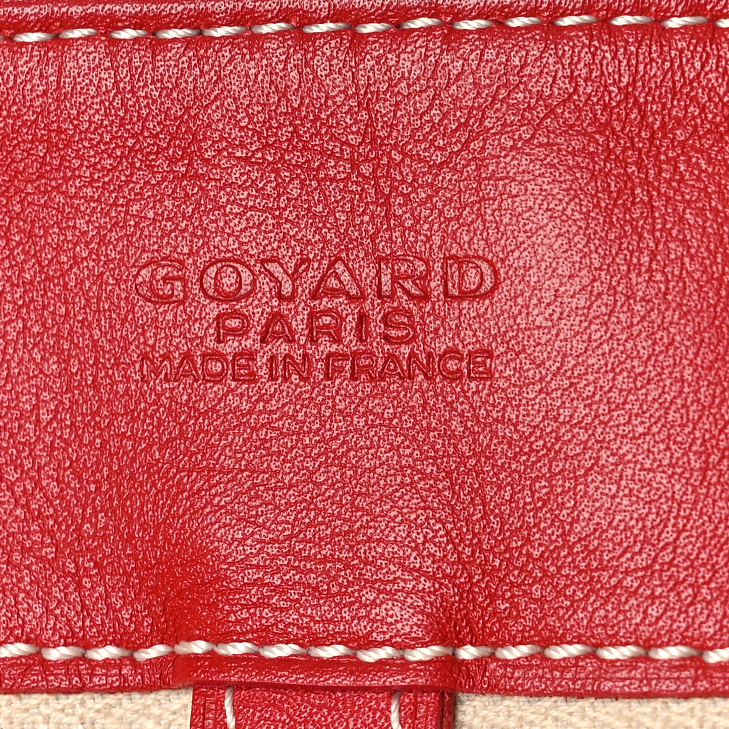 Goyardine Voltaire Smile Tote Red