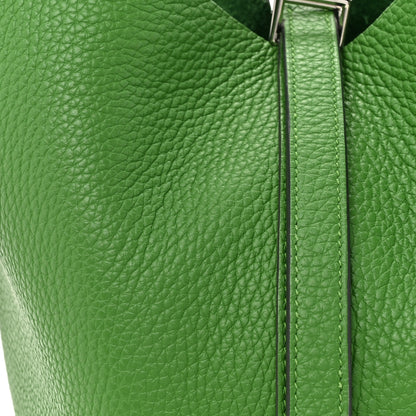 Hermes Taurillon Clemence Picotin Lock 18 PM Vert Yucca 8 of 13