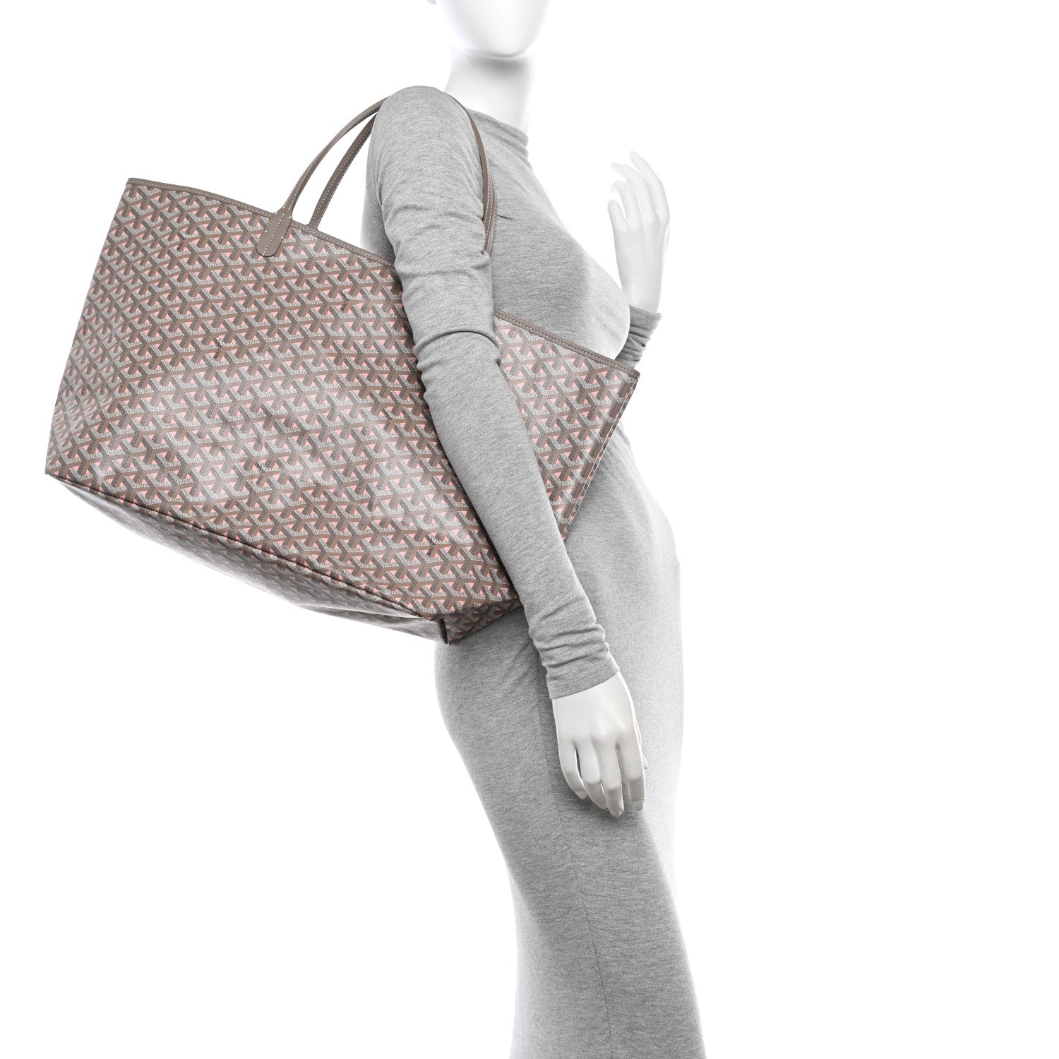 Goyard Goyardine Saint Louis Claire Voie GM Grege Powder Pink 2 of 11