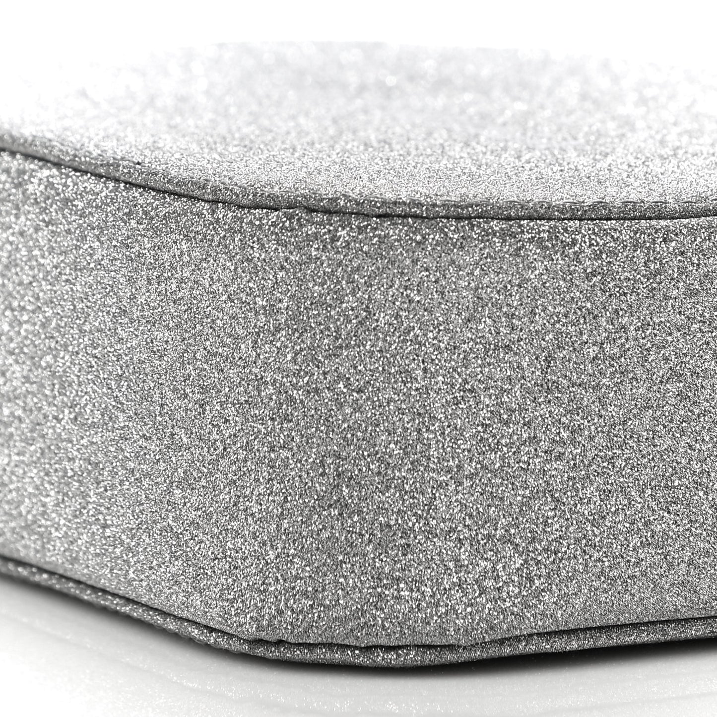 Glitter Calfskin Logo XS Everyday Camera Bag Silver